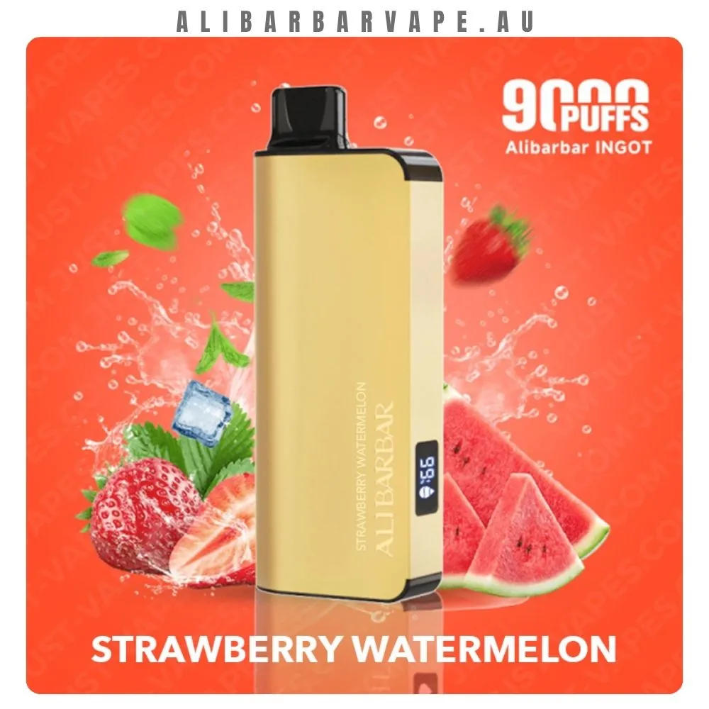 ALIBARBAR-INGOT-9000-Puffs-Straw (3) ALIBARBAR INGOT 9000 Puffs Strawberry Watermelon - Image 1